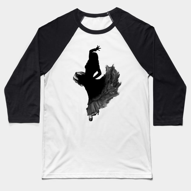 Dancing tango woman Baseball T-Shirt by AndreyG